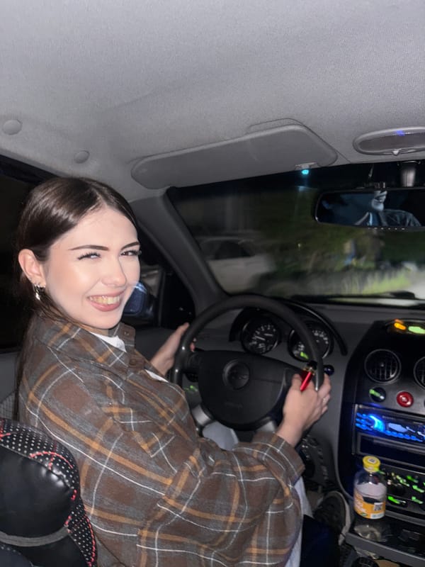 Night photos capture woman in car, Semyonov residential area