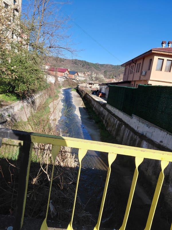 Canal view captured in Bratsigovo, Bulgaria