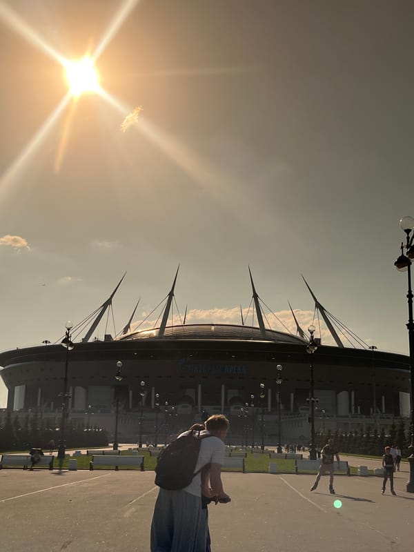 Sunny afternoon scenes captured across Saint Petersburg landmarks