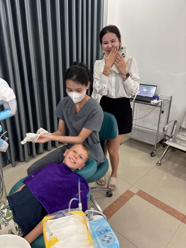 Routine dental care underway at a Phu Thuy Ward clinic
