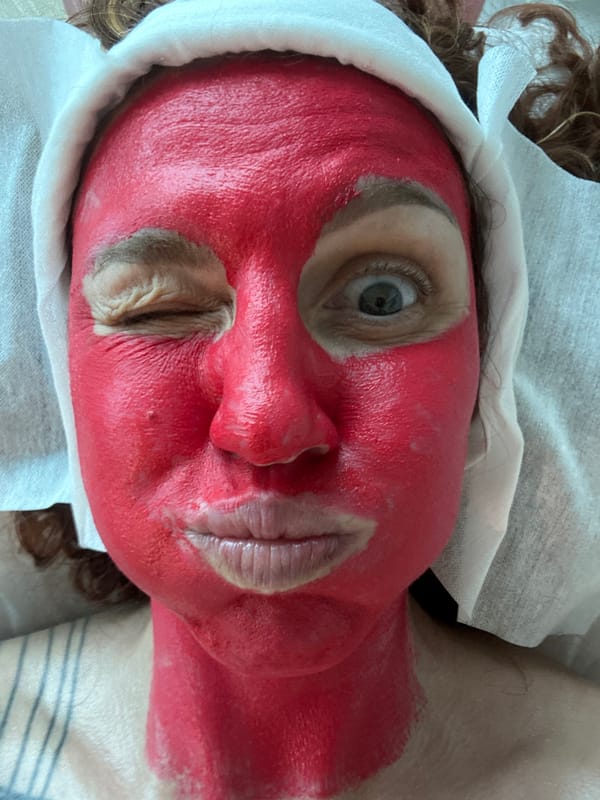 Woman receives facial treatment session at Sochi spa facility