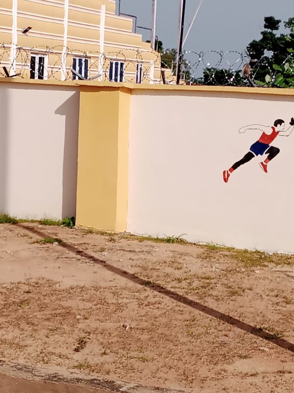 Inside and outside a university campus in Jalingo, Nigeria