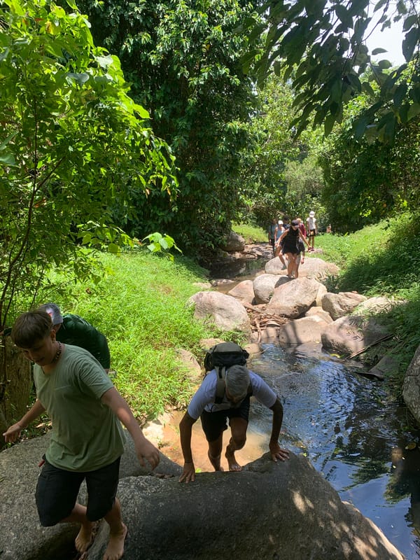 Early morning hike through Ko Samui's tropical landscape documented