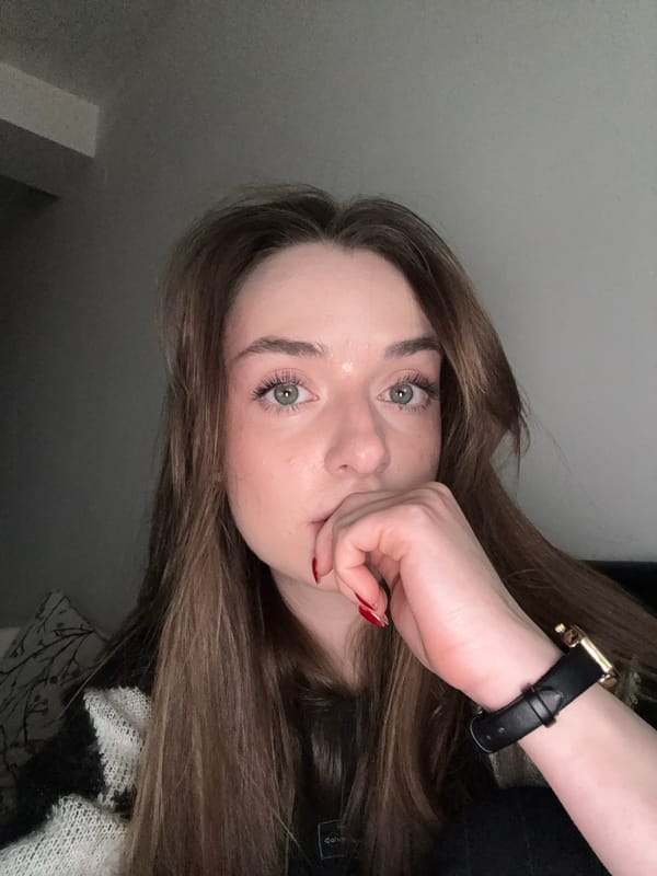 Woman takes selfies in Kragujevac, Serbia