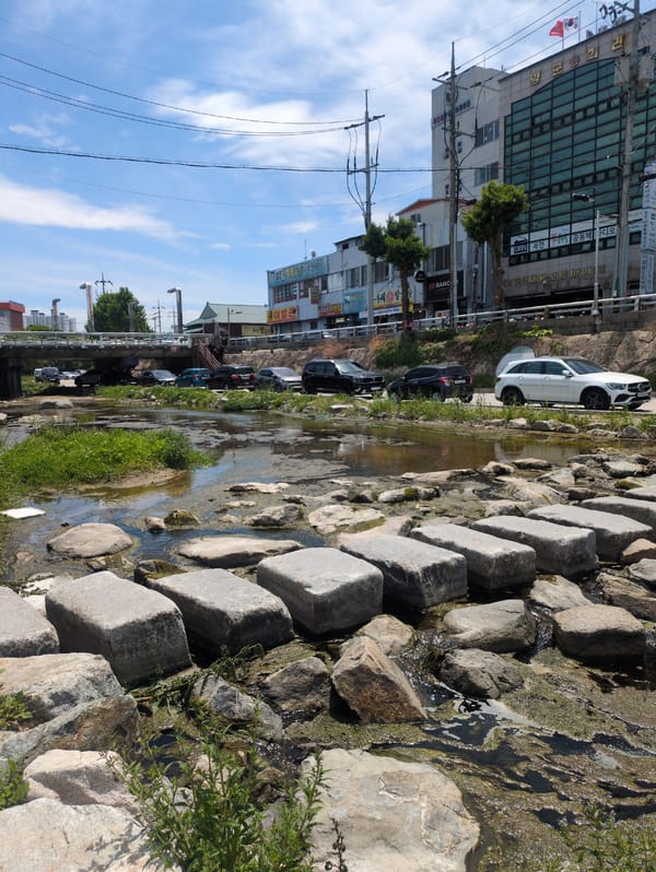 Early morning water infrastructure documented in Geumgu-ri, South Korea