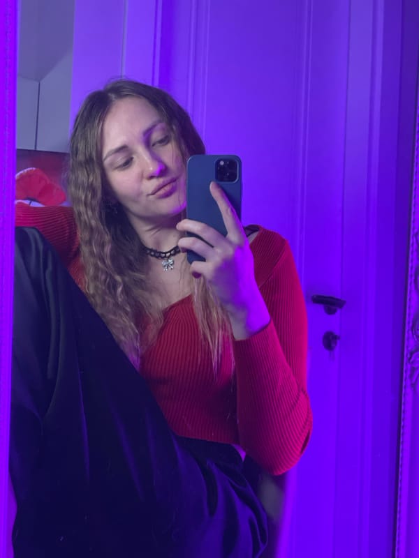 Young person takes selfies in Batumi, Georgia