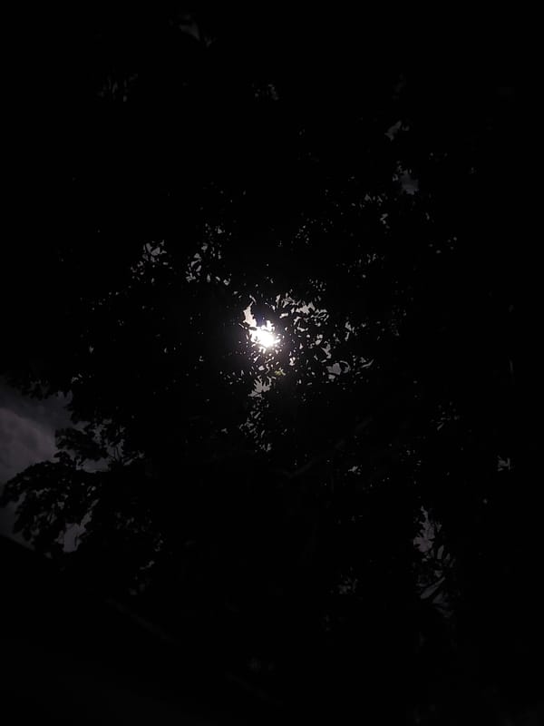 Sun and moonlight through clouds, Baan Mae Nam