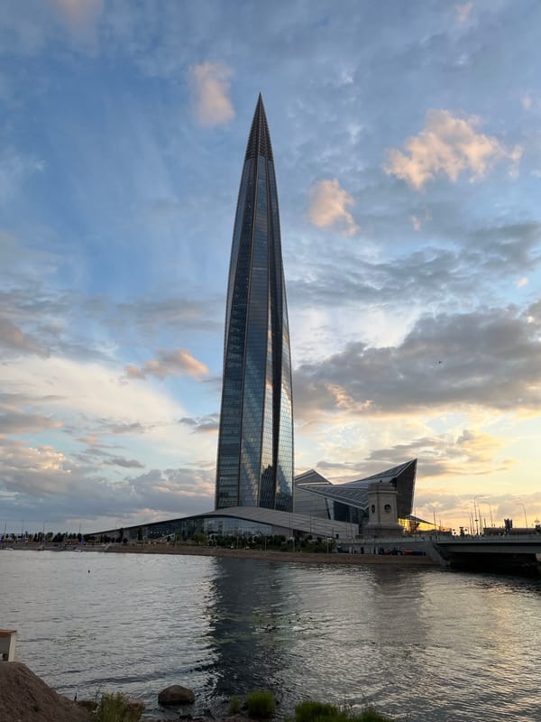 Lakhta Center towers over Saint Petersburg's waterfront skyline