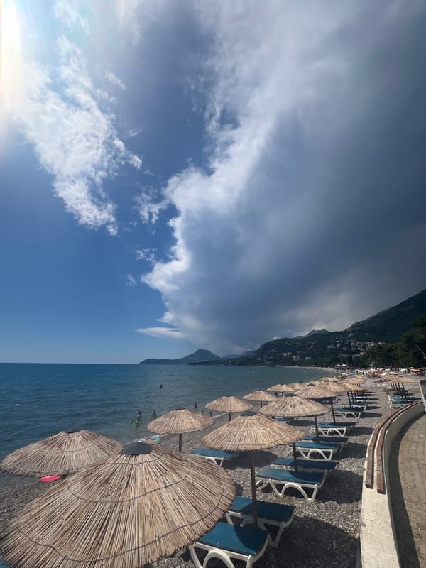 Lazy afternoon on the Adriatic coast in Bar, Montenegro