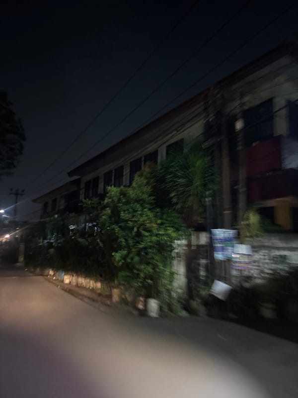 Evening street life documented in Tangerang, Indonesia