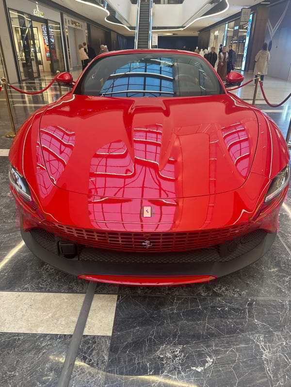 Luxury car display draws attention at Tashkent shopping mall