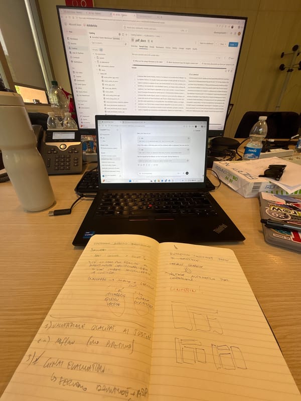 ChatGPT and Databricks running side by side at a work desk