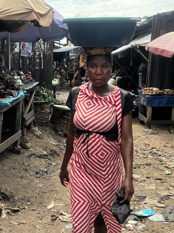 Midday market activity across stalls in Nkpor, Nigeria