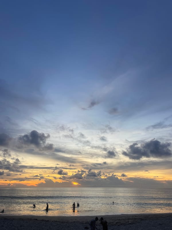 Sunset beach moments captured at Bang Tao Beach, Thailand