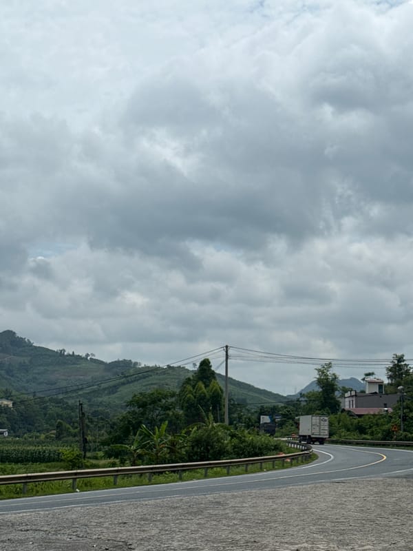 Early morning roadside scene captured in Mai Sao, Vietnam