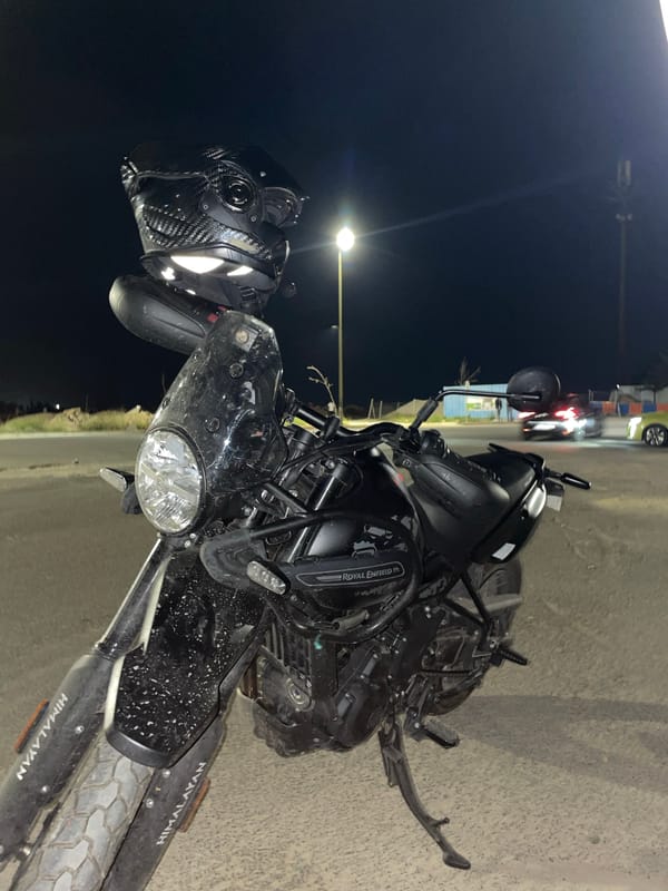 Nighttime street scene captured in Meknes, Morocco