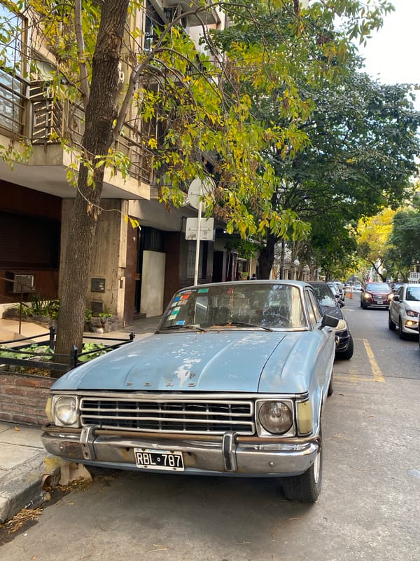 Blue Ford pickup spotted on Buenos Aires residential street