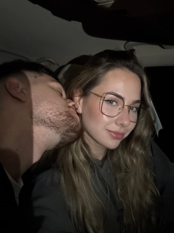 Couple Documents Nighttime Drive Through Blagoevgrad from Mercedes