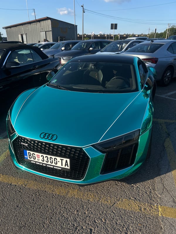 Sports cars spotted parked in Belgrade parking lot