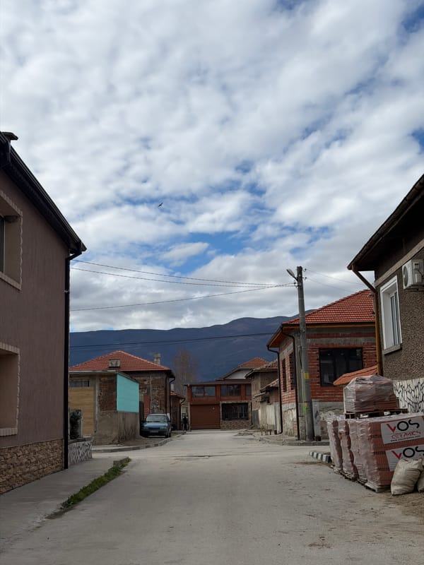Morning street view captured in Bratanitsa, Bulgaria