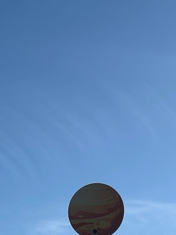 Blue skies, street art, and birds in Helsingborg