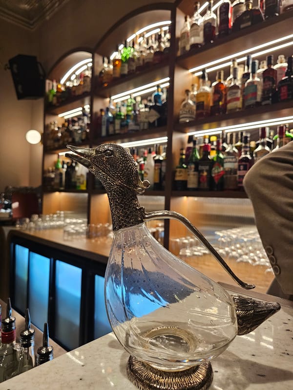 Duck-shaped carafe spotted at Yerevan bar