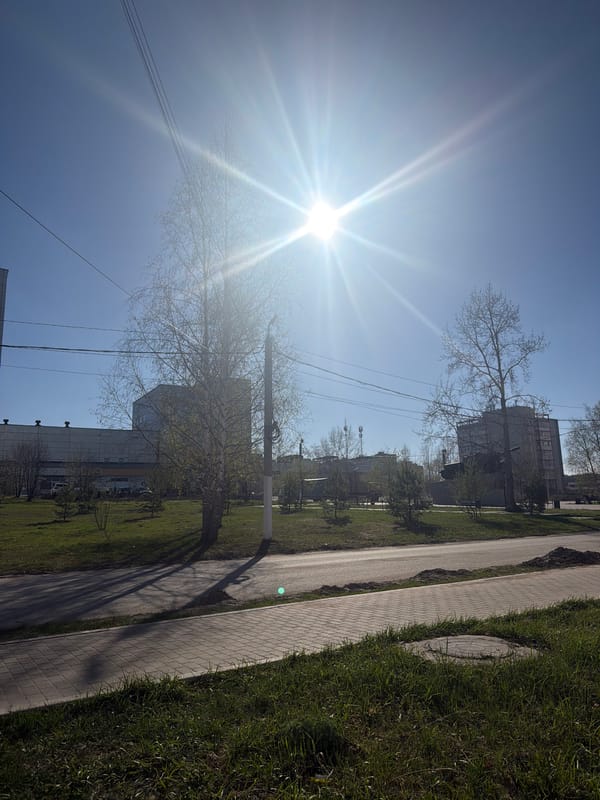 Ordinary moments documented across Chaikovsky on sunny May afternoon