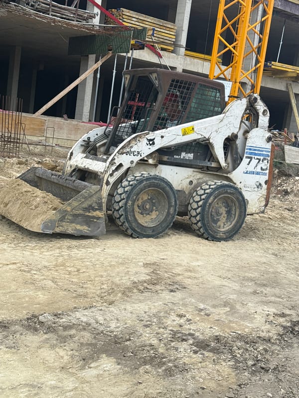 Heavy equipment at work on a Varna construction site
