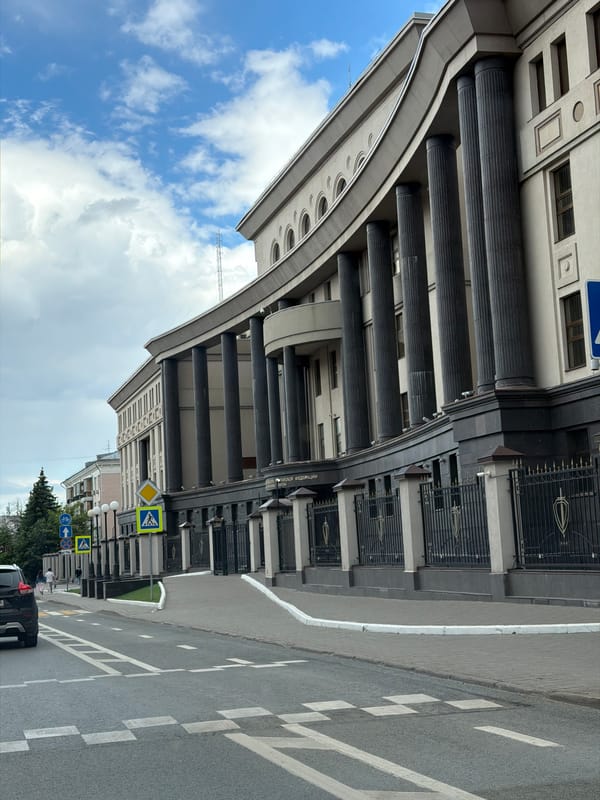 Morning street scenes captured in Kazan, Russia