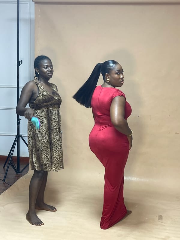 Professional portrait photography session conducted in Abuja studio