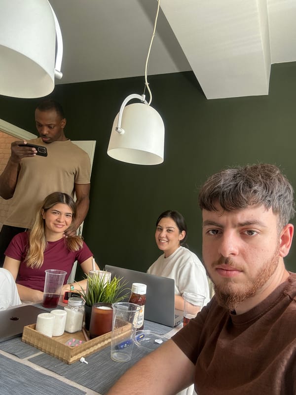 Four friends capture selfie moment in Botevgrad, Bulgaria