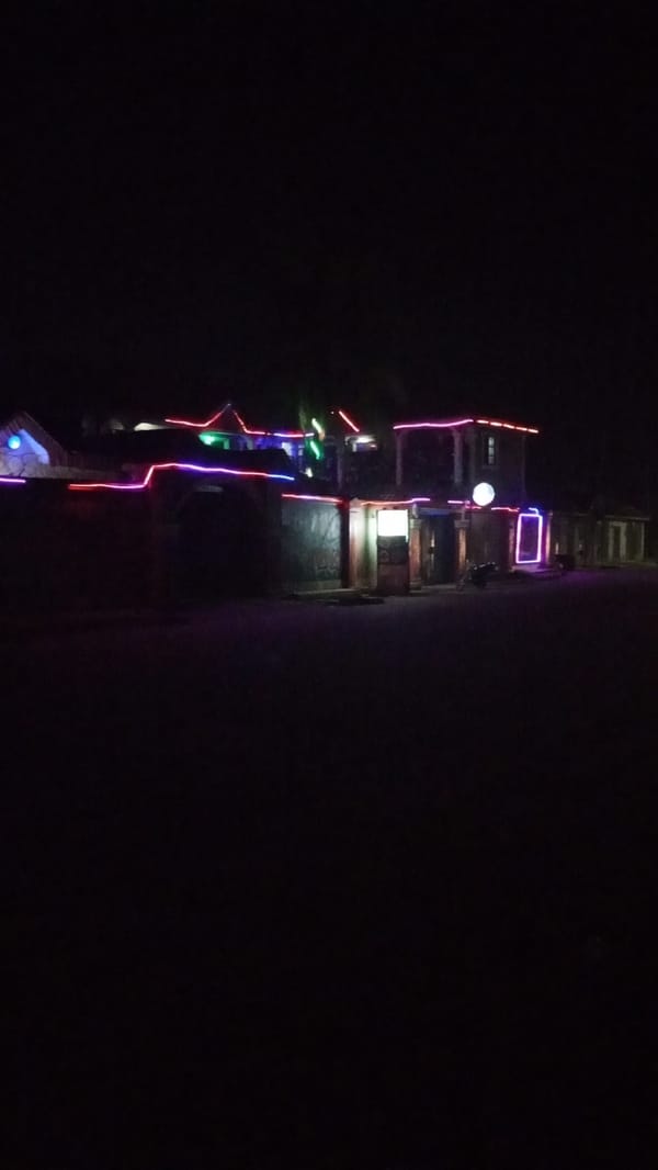 Festive lights illuminate Sabon Tasha streets during evening celebration