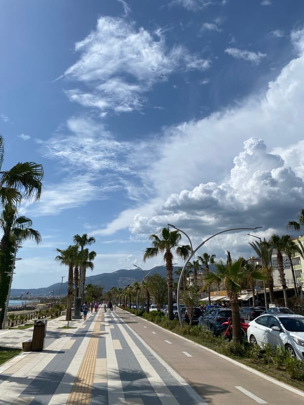 Street scenes documented in Alanya, Turkey during midday walk