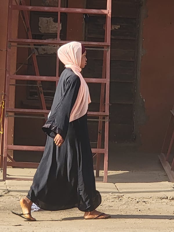 Morning street activity observed in Maiburiji construction area