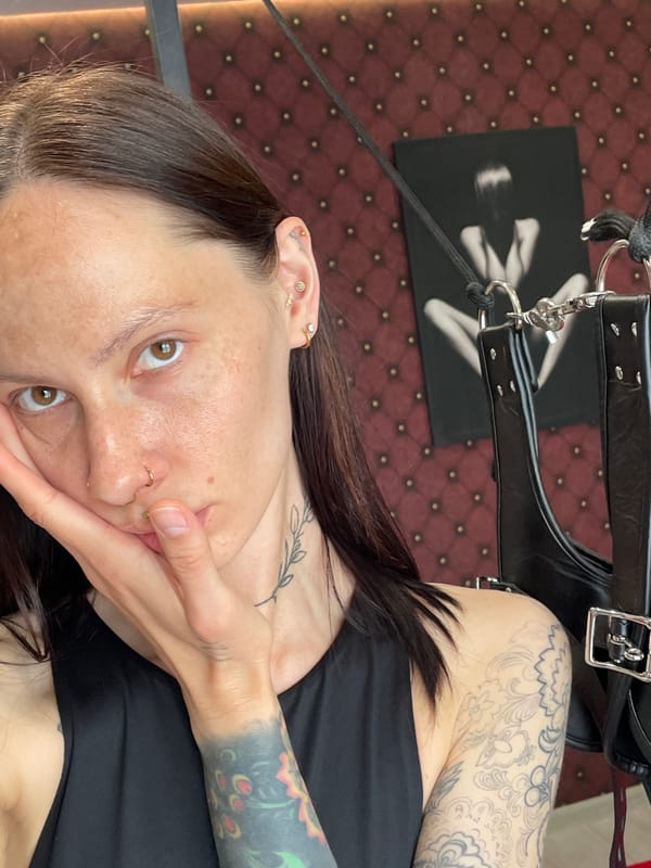 Woman takes selfies in Izhevsk, Russia