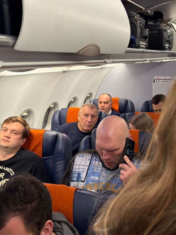 Passengers seated aboard Aeroflot flight near Moscow