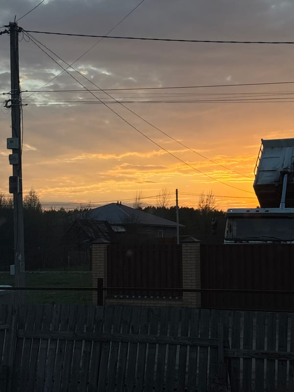 Afternoon documented: child portraits and sunset in rural Russia