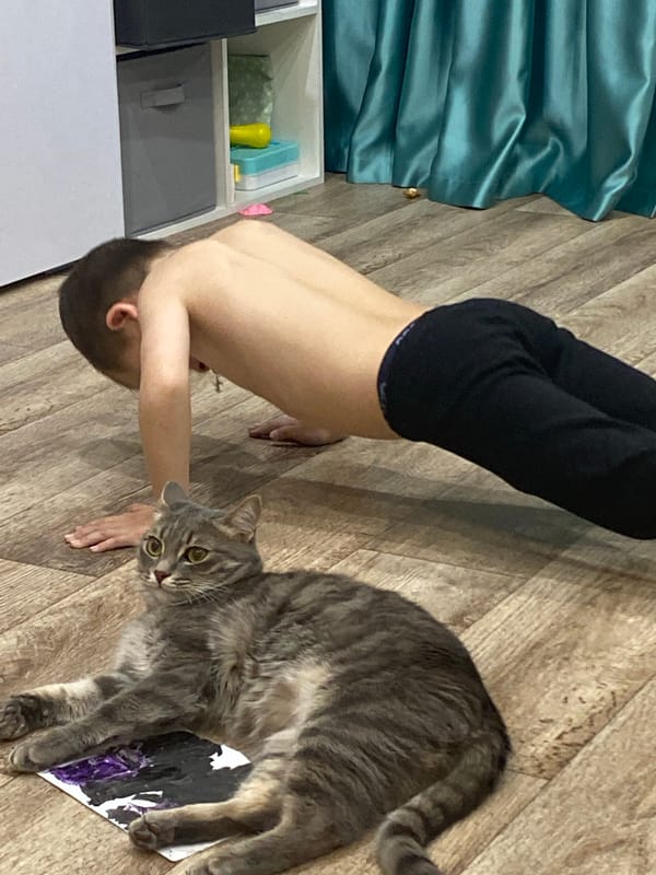 Family moments with toddler and cat documented in Markovskii