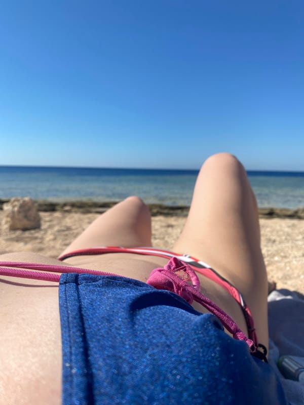 Lazy beach morning on the Red Sea coast, Sharm El Sheikh