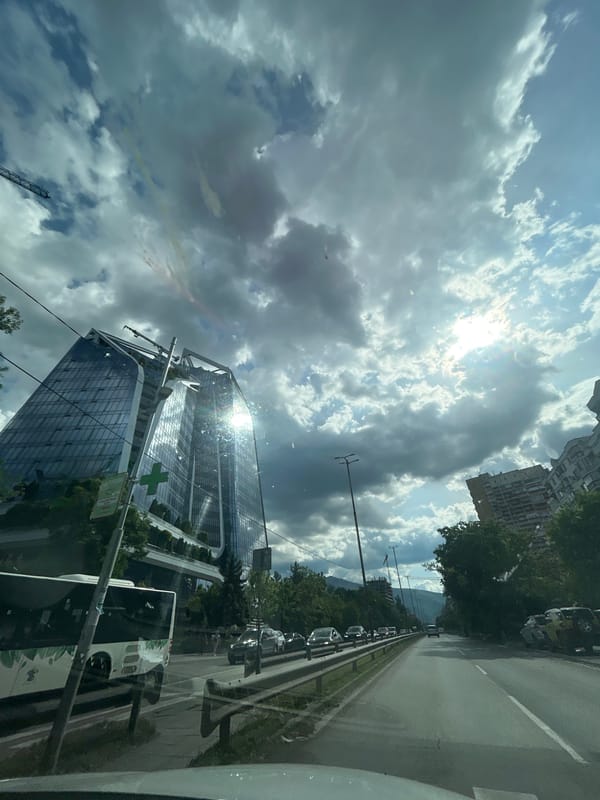 Driver Documents Brief Journey Through Downtown Sofia Traffic