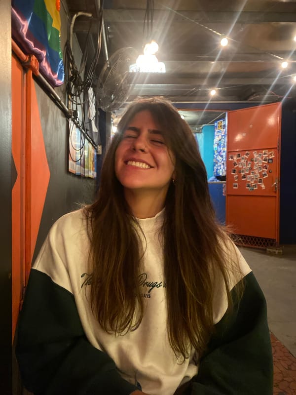 Woman enjoys evening at São Paulo restaurant