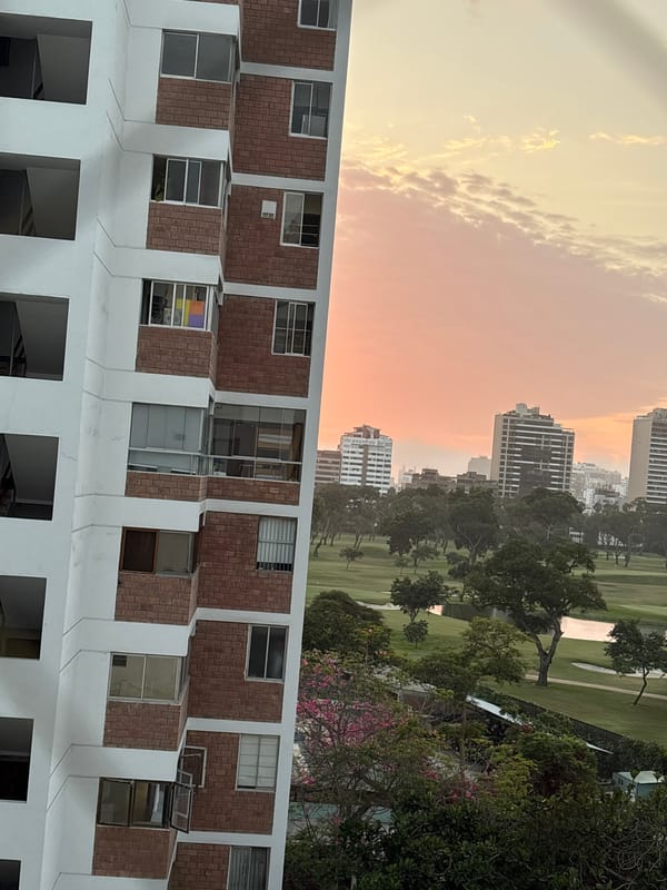 Modern architecture documented in San Isidro, Peru evening views