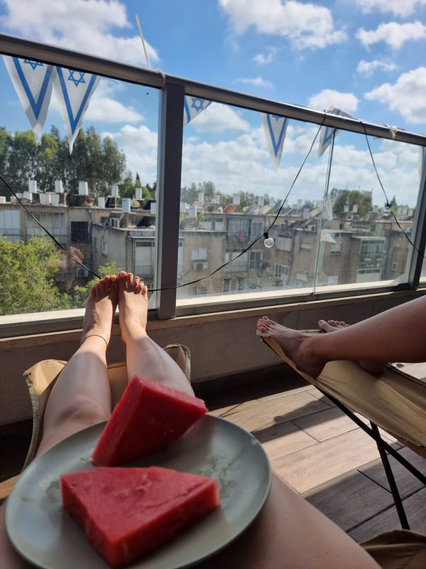 Lazy summer afternoon at home in Ramat Gan