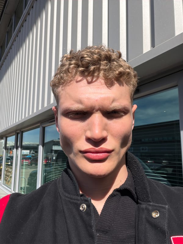 Person takes mirror selfie in Trafford showing different reflection