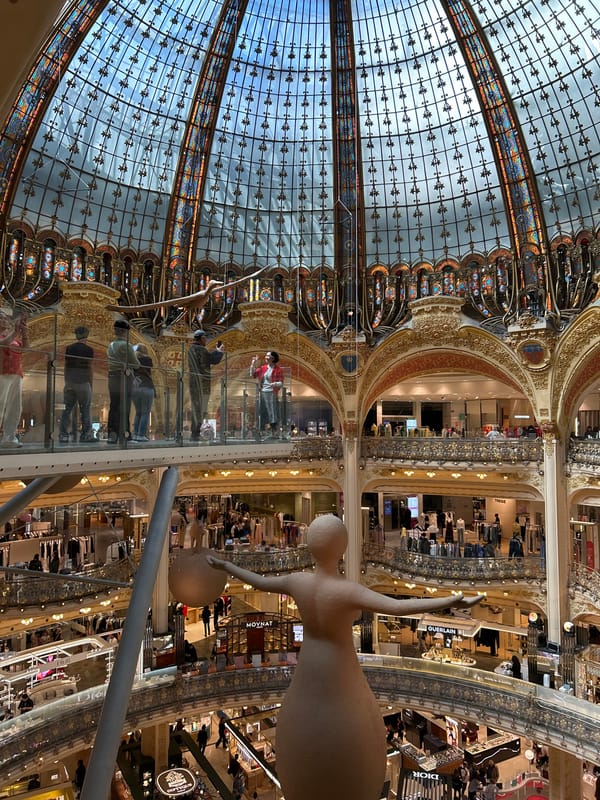 Interior view captured at Galeries Lafayette Paris