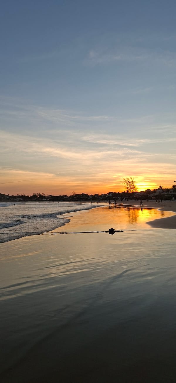 Sunset observed at Geribá Beach, Armação dos Búzios, Brazil