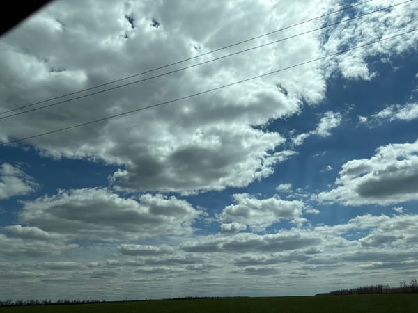 Cloudy skies observed over Margaritovo, Russia farmland