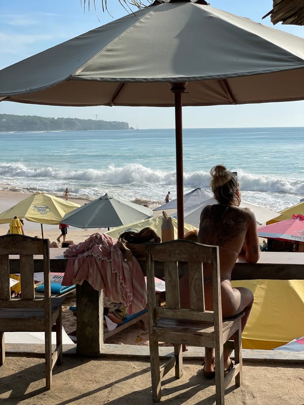 Tourist captures morning scenes around Kuta Selatan markets and beach