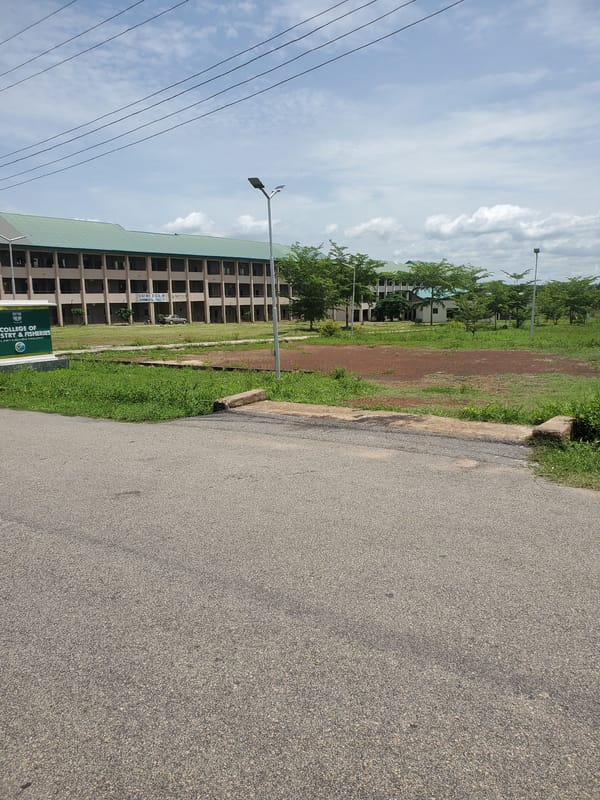 Around a Makurdi college campus on a clear afternoon