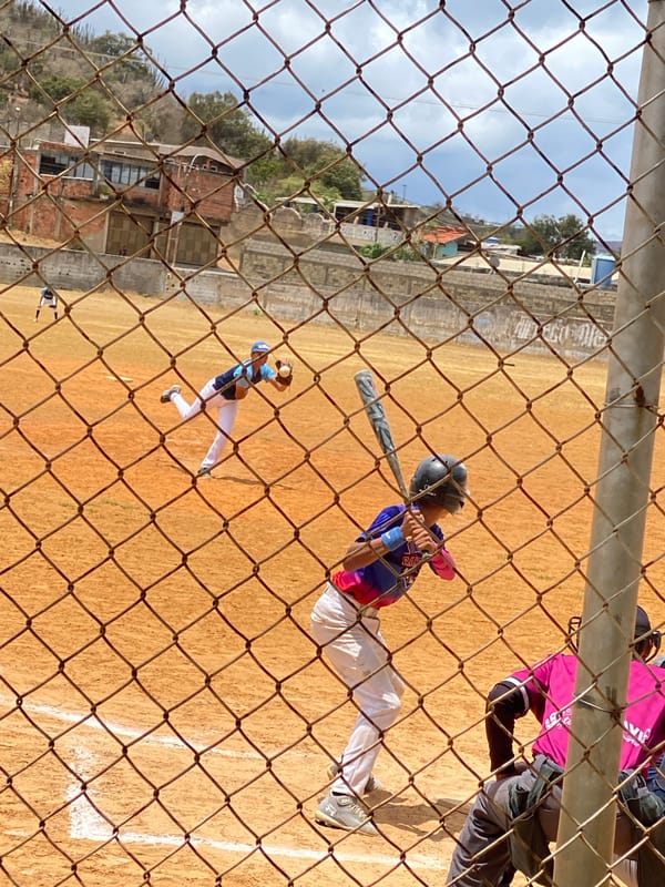 Youth baseball game played in Juangriego, Venezuela